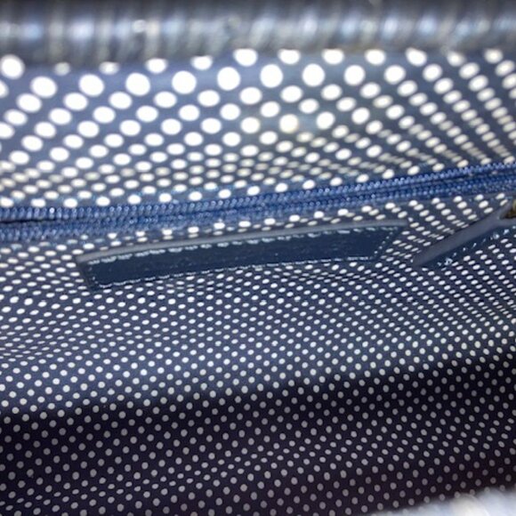 Women Brand New Talbots Woven Navy Blue Convertible Handbag - Picture 4 of 6